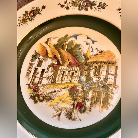 Set 4 Vintage Wood & Sons England Ascot Village Service Plates or Chargers - Picture 3 of 8